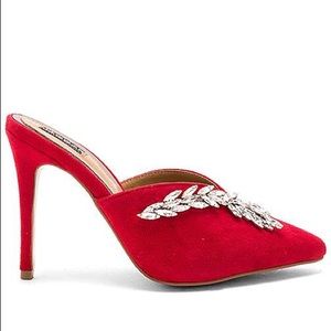 Jaguar Myth Jeweled High Heeled Mules